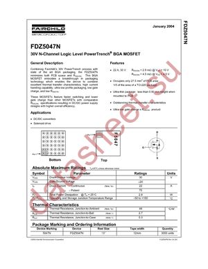 FDZ5047N datasheet  